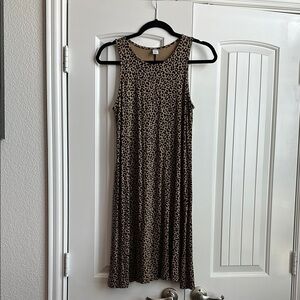 Old Navy Sleeveless Leopard Print Swing Dress Size S